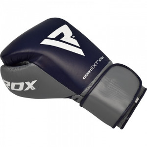 Боксерские перчатки RDX Leather Pro C4 Dark Blue 10 oz