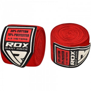 Боксерские бинты RDX Fibra Red 4.5 м