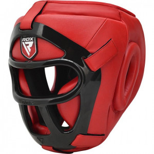 Боксерский шлем тренировочный RDX Guard Red L