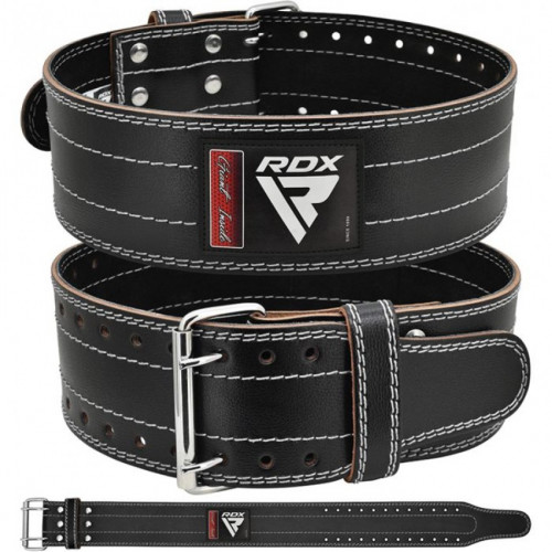 Пояс для тяжелой атлетики RDX Leather Black/White L