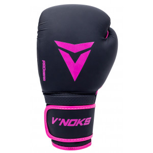 Боксерские перчатки V`Noks Ultima Black Fuxia 12 ун.