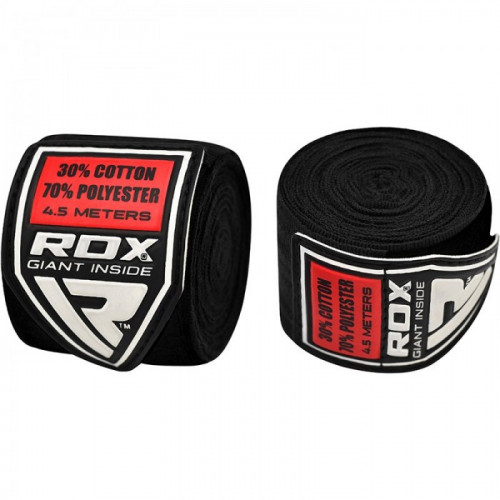 Боксерские бинты RDX Fibra Black 4.5 м