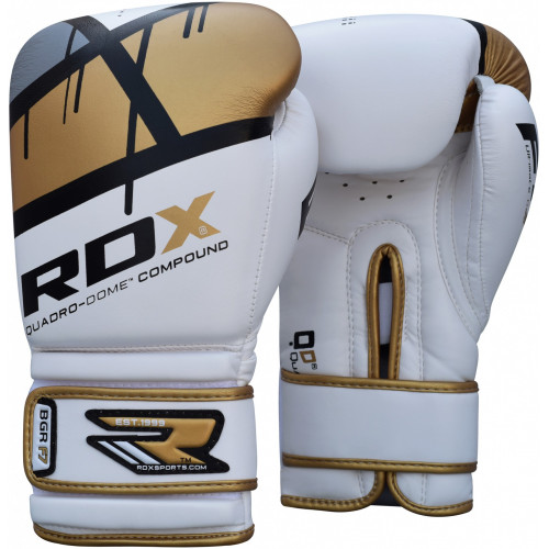 Боксерские перчатки RDX Rex Leather Gold 10 oz